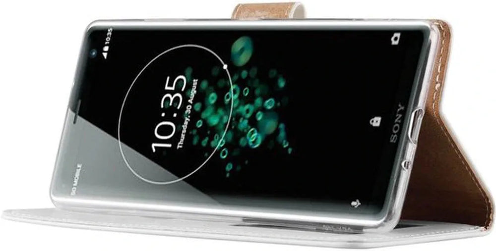 Sony Xperia XZ3 Hoesjes – Portemonnee Hoes – Pasjeshouder – Magneetsluiting – Wit-Ilumina Benelux
