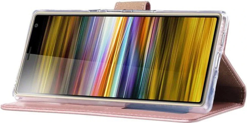 Sony Xperia 10 Plus Hoesjes – Bookcase Portemonnee Hoes – Pasjeshouder – Magneetsluiting – Roségoud-Ilumina Benelux