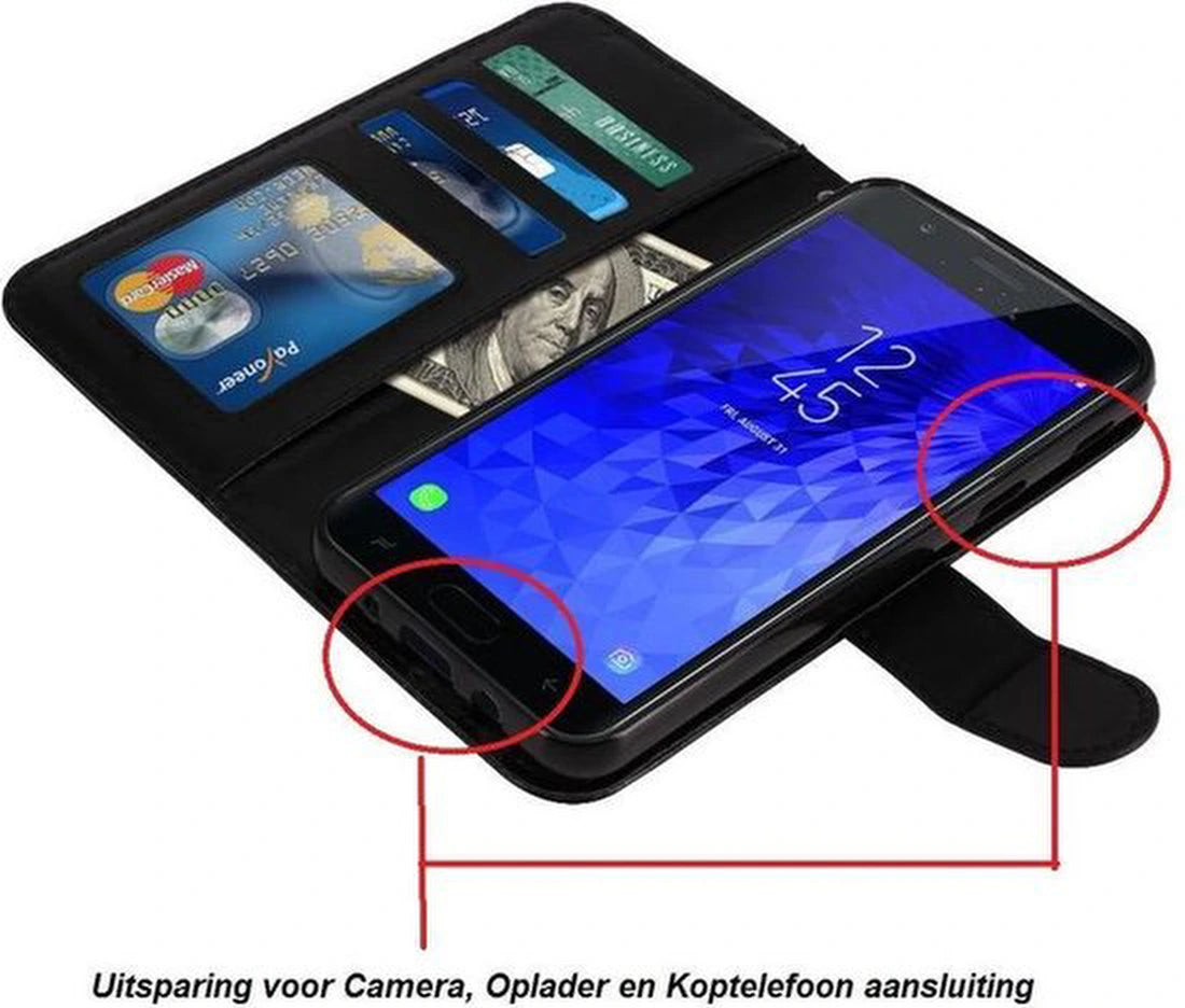 Bookcase Geschikt voor: Samsung Galaxy Note 8 - Roze - portemonnee hoesje