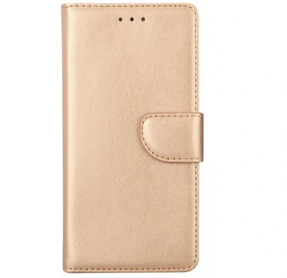 Samsung Galaxy A80 Hoesjes – Portemonnee Hoes – Magneetsluiting – Inclusief 2x Gehard Glas Screenprotector – Goud-Ilumina Benelux