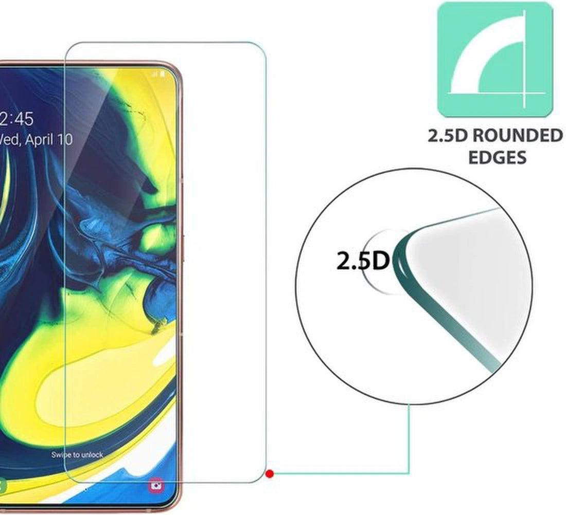hoesje Geschikt voor: Samsung Galaxy A80 Portemonnee Turquoise met 2x Glas Screenprotector