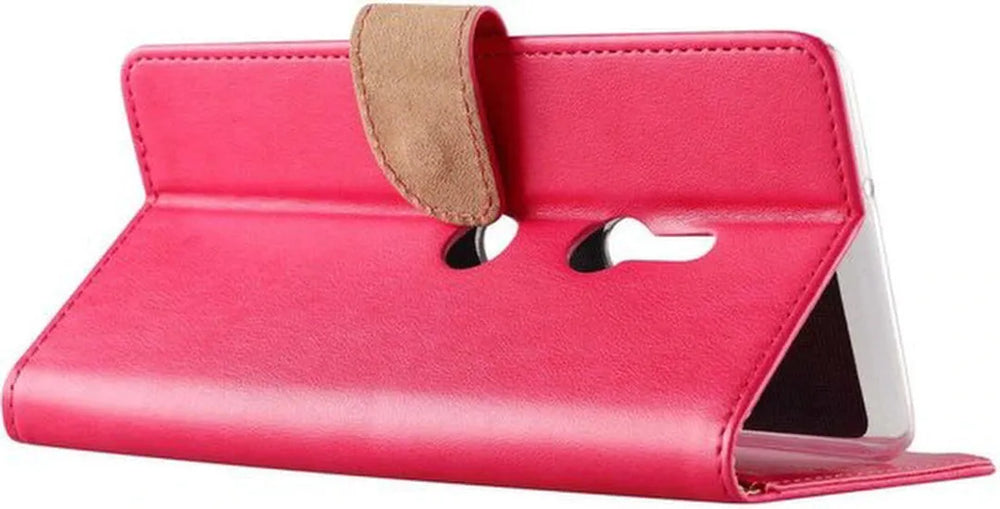 Sony Xperia XZ3 Hoesjes – Portemonnee Bookcase – Pasjeshouder – Magneetsluiting – Roze-Ilumina Benelux
