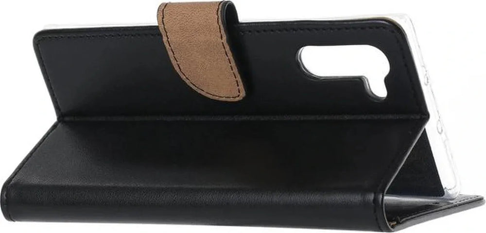 Samsung Galaxy Note 10 Hoesjes – Bookcase Portemonnee Hoes – Pasjeshouder – Magneetsluiting – Zwart-Ilumina Benelux