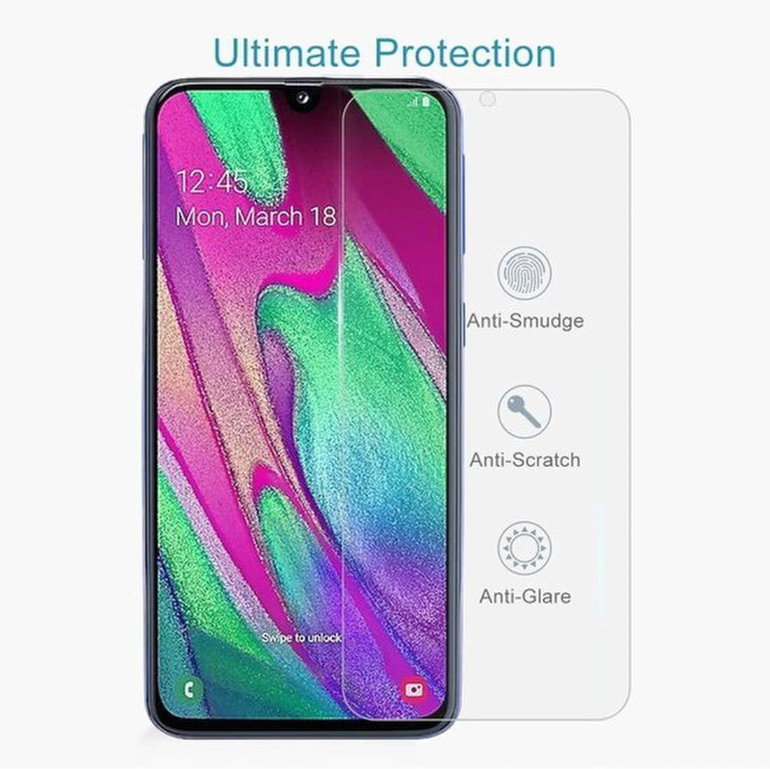 Samsung Galaxy A40 Hoesjes – Portemonnee Hoes – Pasjeshouder – 2x Gehard Glas Screenprotector – Roze