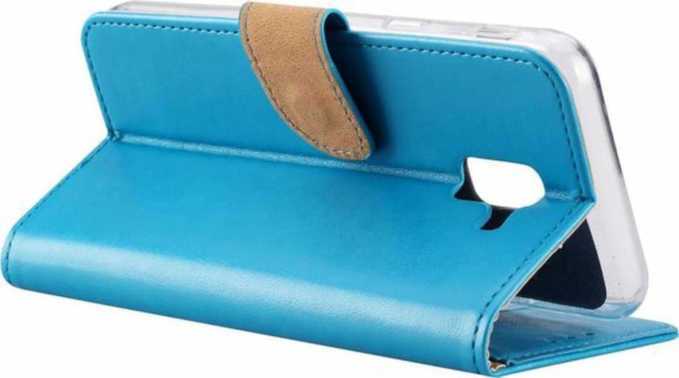 Samsung Galaxy J6 2018 Hoesjes – Portemonnee Hoes – Pasjeshouder – 2x Gehard Glas Screenprotector – Turquoise