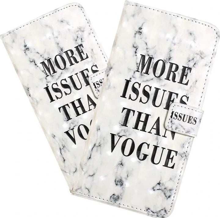 Samsung Galaxy A6 Plus Hoesjes – Portemonnee Bookcase – Pasjeshouder – Magneetsluiting – More Issues Than Vogue-Ilumina Benelux