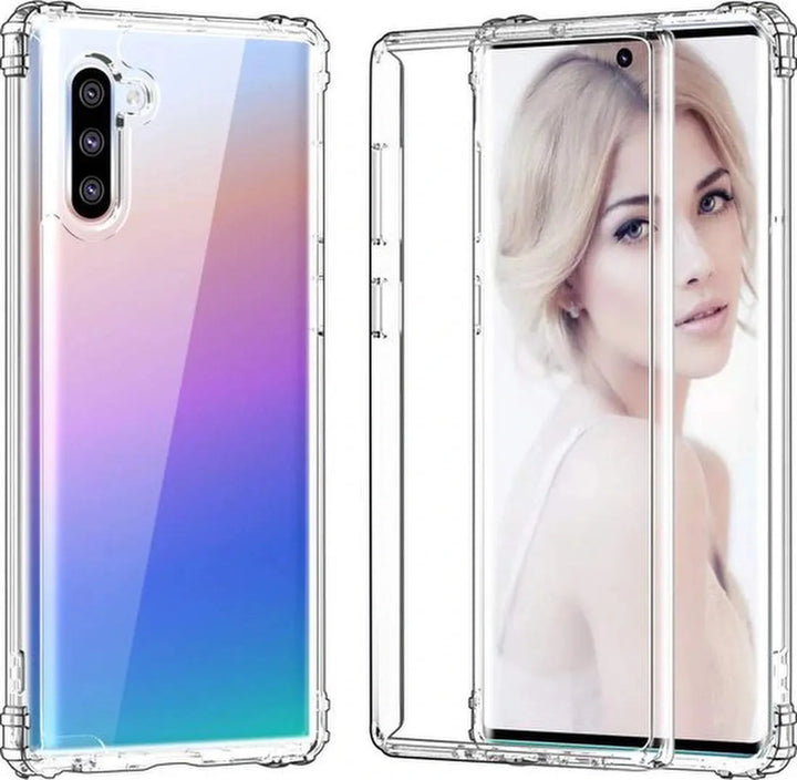 Samsung Galaxy Note 10 Hoesjes – Anti-Shock Hybride Soft Case – Schokbestendig – Inclusief 2x Screenprotector – Zwart-Ilumina Benelux