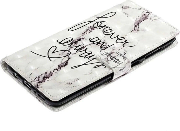 iPhone XS Max Hoesjes – Portemonnee Hoes – Forever and Always – Pasjeshouder – Magneetsluiting – Zwart-Ilumina Benelux
