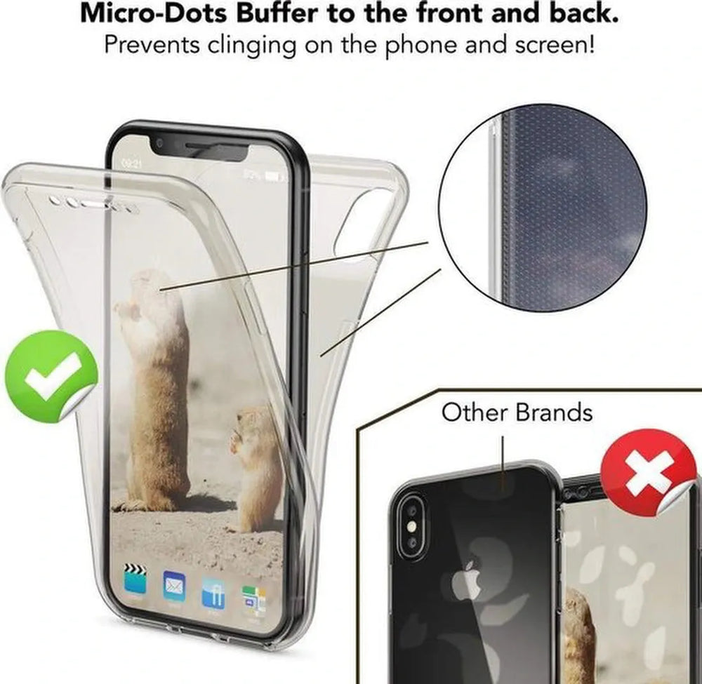 iPhone 6/6S Hoesjes – 360° Dubbelzijdige Backcover – Volledige Bescherming – Transparant-Ilumina Benelux