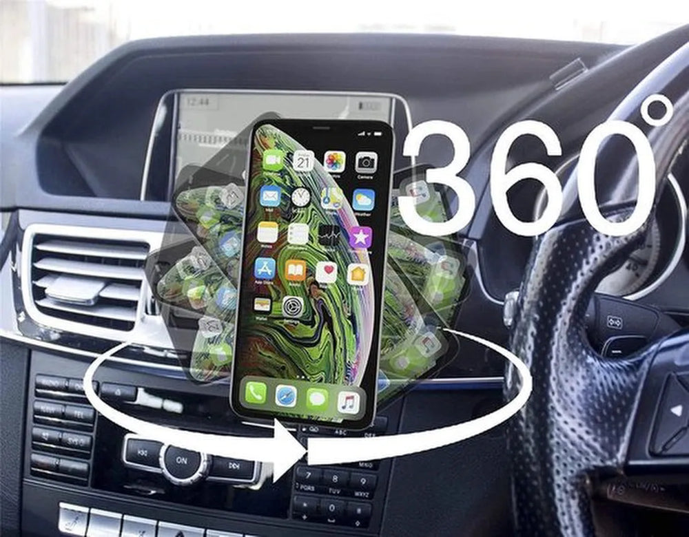 Telefoonhouder auto – Ventilatierooster – Magnetisch – Universeel – Zwart-Telefoonhouders-Ilumina Benelux