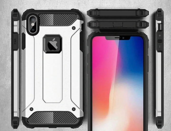 iPhone XR Hoesjes – Armor Hybrid Backcover – Schokbestendig – Zwart-Ilumina Benelux