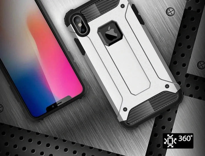 iPhone XR Hoesjes – Heavy Duty Backcover – Schokbestendig – Inclusief 2x Screenprotector Gehard Glas – Zwart-Ilumina Benelux