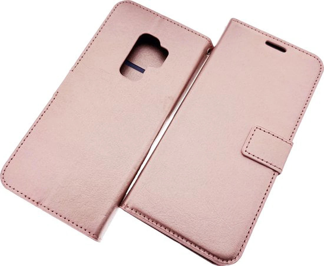 Samsung Galaxy A6 2018 Hoesjes – Portemonnee Bookcase – Pasjeshouder – Magneetsluiting – Roségoud