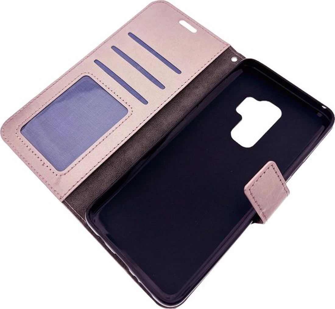 Samsung Galaxy A6 2018 Hoesjes – Portemonnee Bookcase – Pasjeshouder – Magneetsluiting – Roségoud
