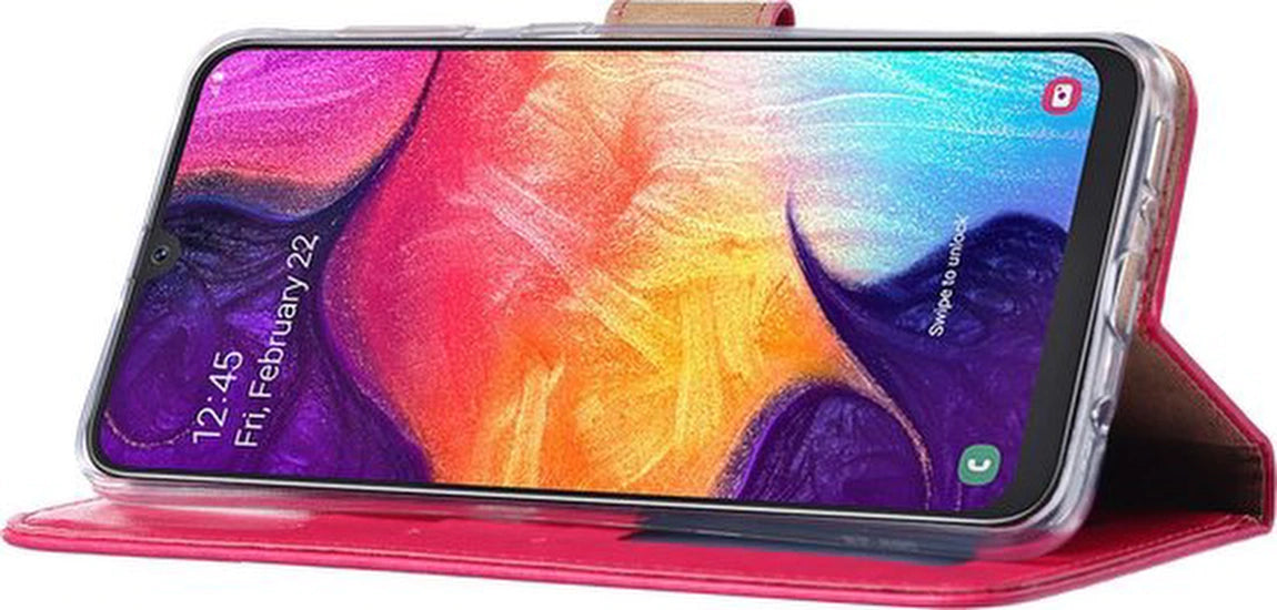 Bookcase Geschikt voor: Samsung Galaxy A70 / A70S - Roze - portemonnee hoesje