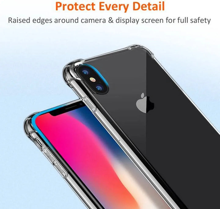 iPhone X/XS Hoesjes – Anti-Shock Backcover – Schokbestendig – Transparant-Ilumina Benelux