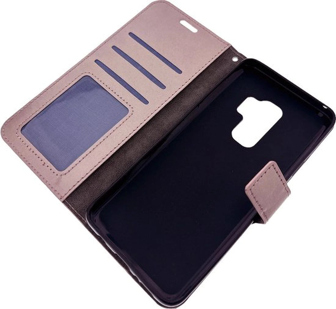 Bookcase Geschikt voor: Samsung Galaxy S9 Plus - Roségoud - portemonnee hoesje