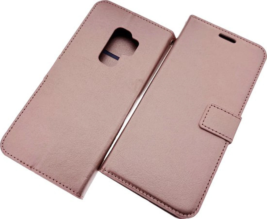 Bookcase Geschikt voor: Samsung Galaxy S9 Plus - Roségoud - portemonnee hoesje