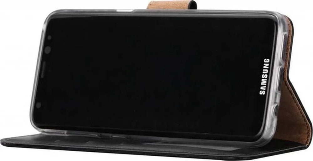 Samsung Galaxy S8 Hoesjes – Portemonnee Bookcase – Pasjeshouder – Magneetsluiting – Zwart-Ilumina Benelux