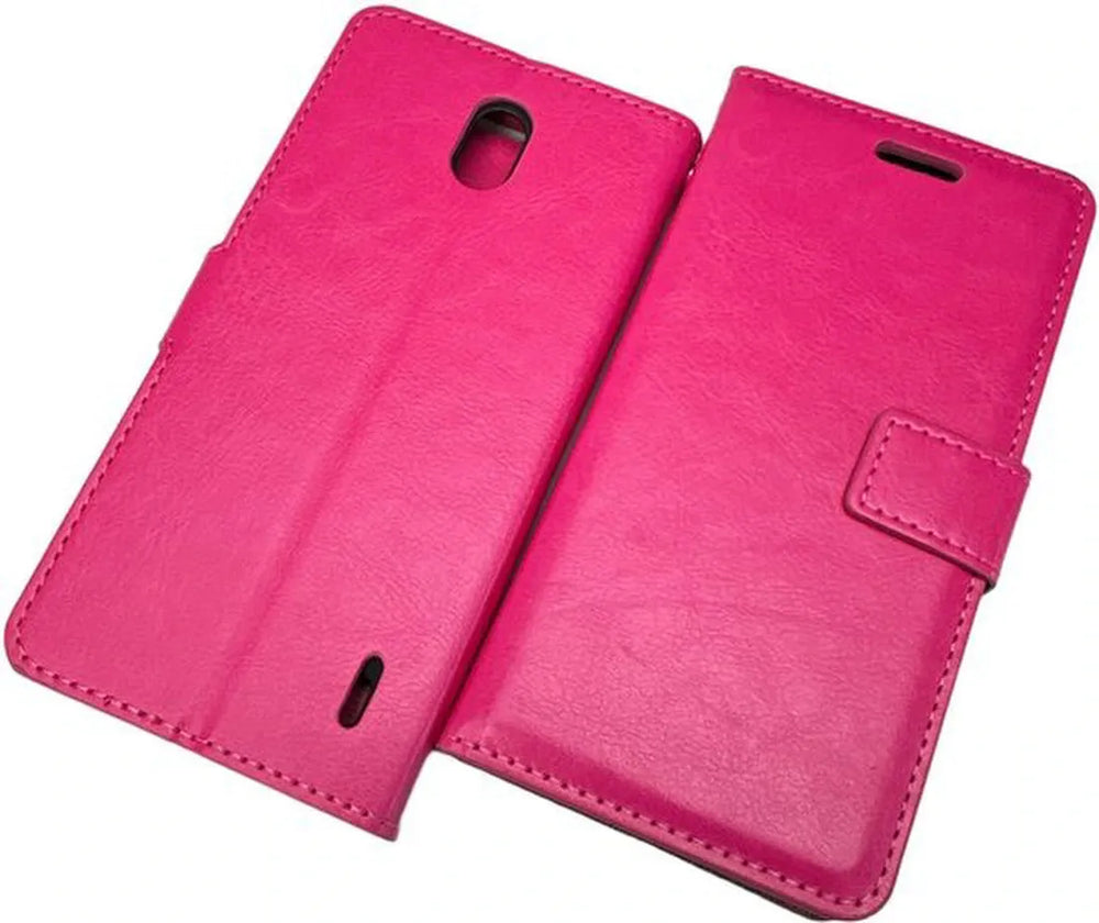 Nokia 2.1 Hoesjes – Bookcase Portemonnee Hoes – Pasjeshouder – Magneetsluiting – Roze-Ilumina Benelux