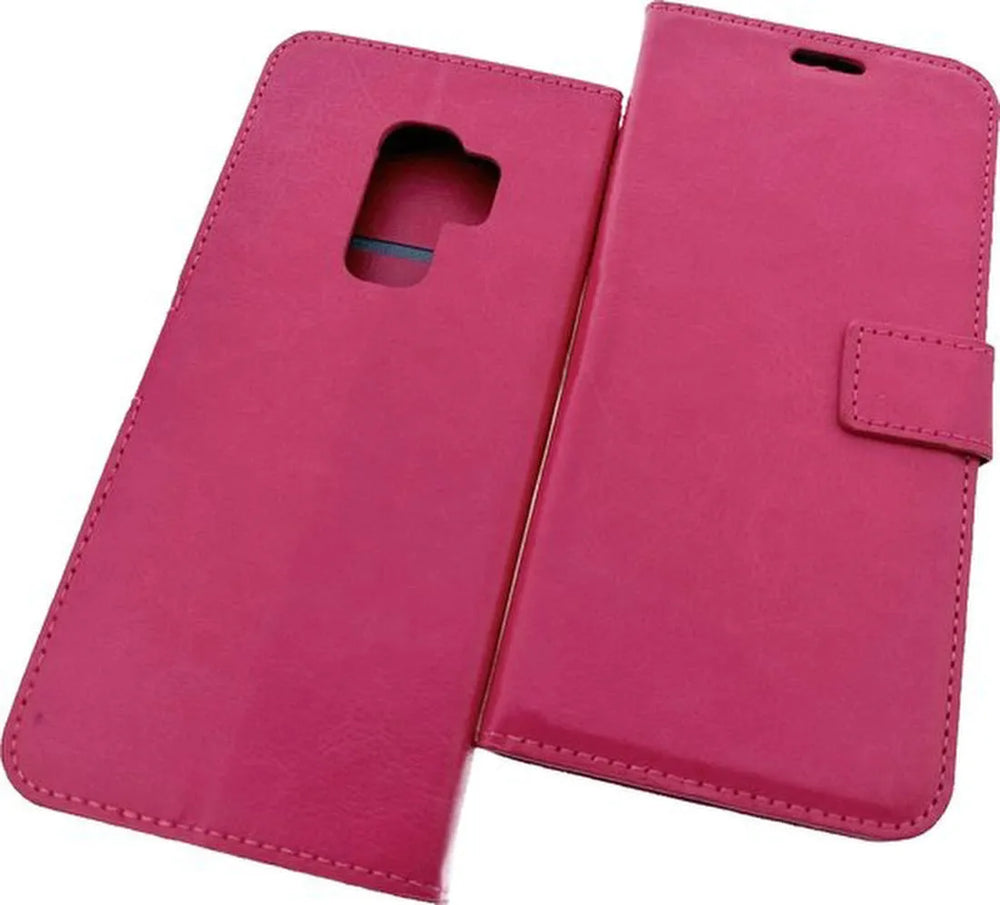 Samsung Galaxy S9 Plus Hoesjes – Portemonnee Hoes – Pasjeshouder – Magneetsluiting – Roze-Ilumina Benelux