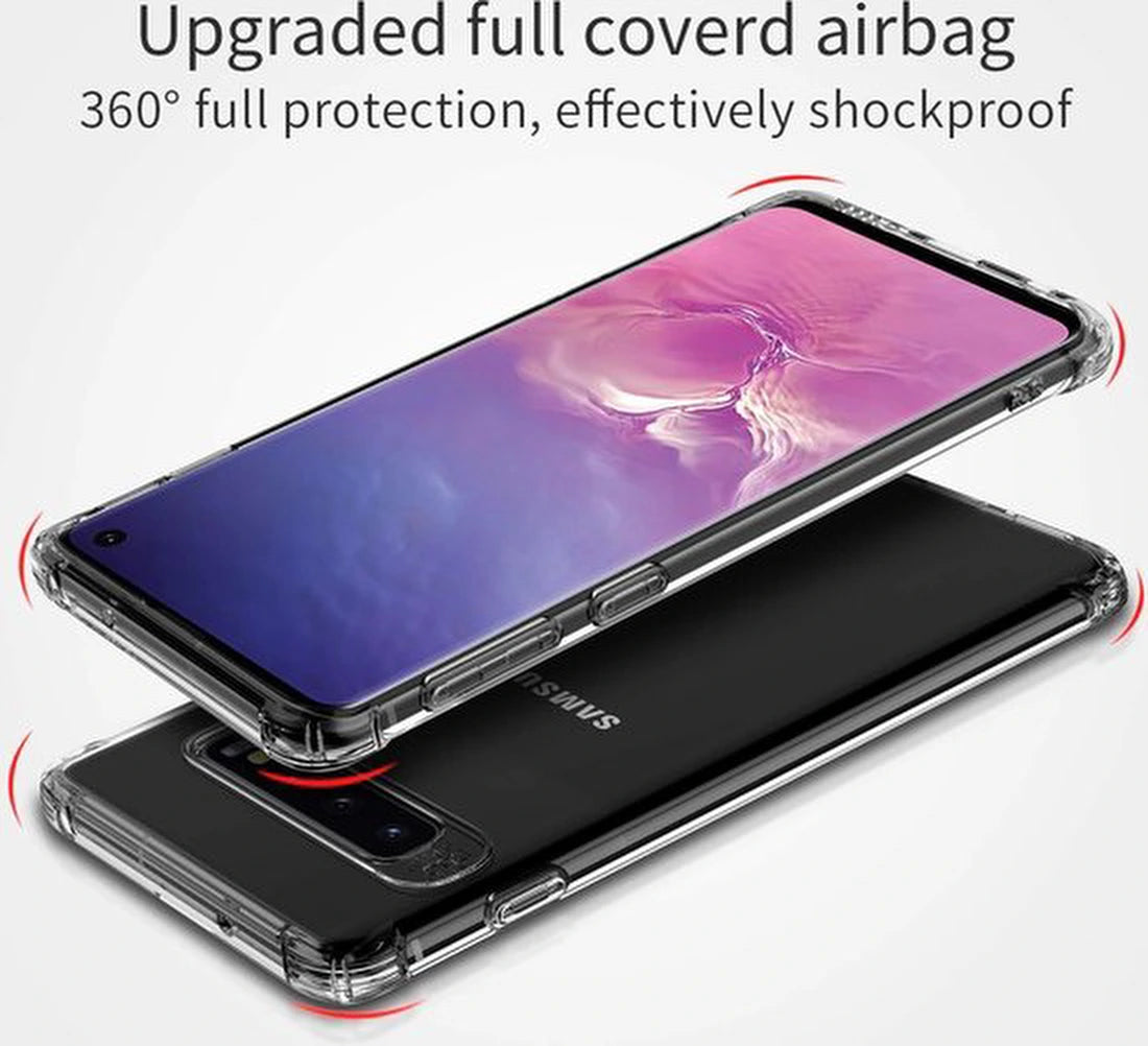 Shock Proof case hoesje Geschikt voor Samsung Galaxy S10 Plus - Transparant