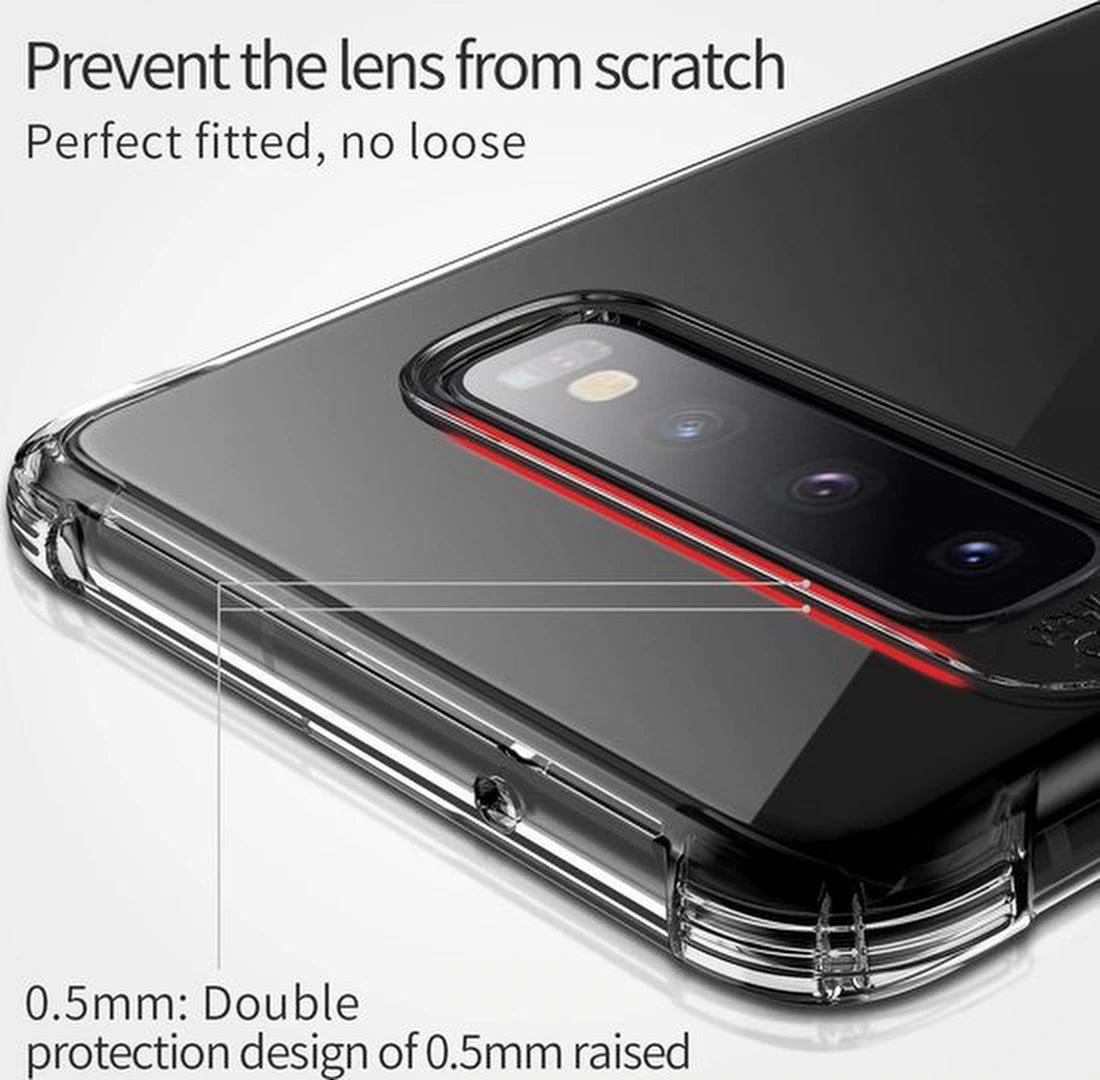 Shock Proof case hoesje Geschikt voor Samsung Galaxy S10 Plus - Transparant