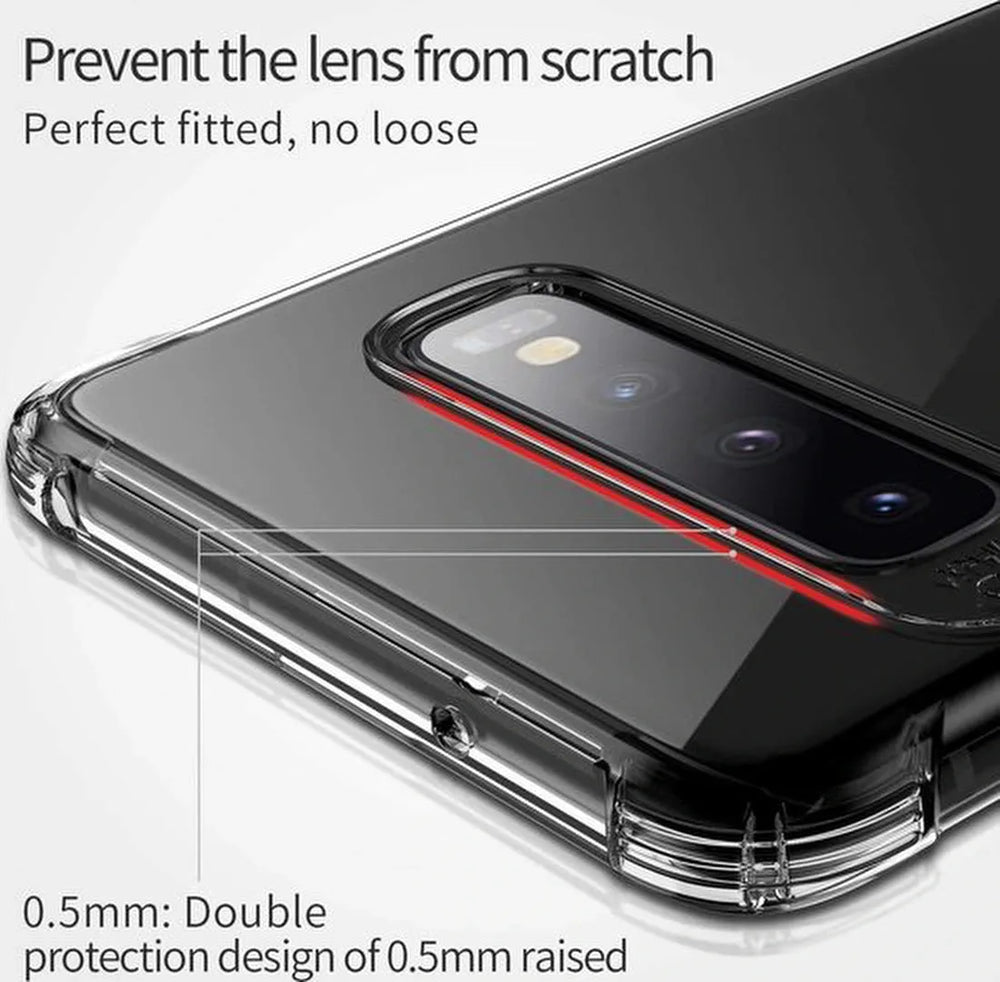 Samsung Galaxy S10 Plus Hoesjes – Transparante Backcover – Schokbestendig – Anti Kras-Ilumina Benelux