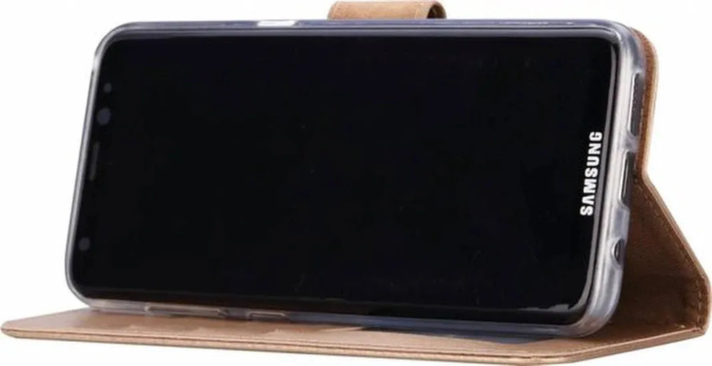 Samsung Galaxy S8 Plus Hoesjes – Portemonnee Hoes – Pasjeshouder – Magneetsluiting – Goud-Ilumina Benelux