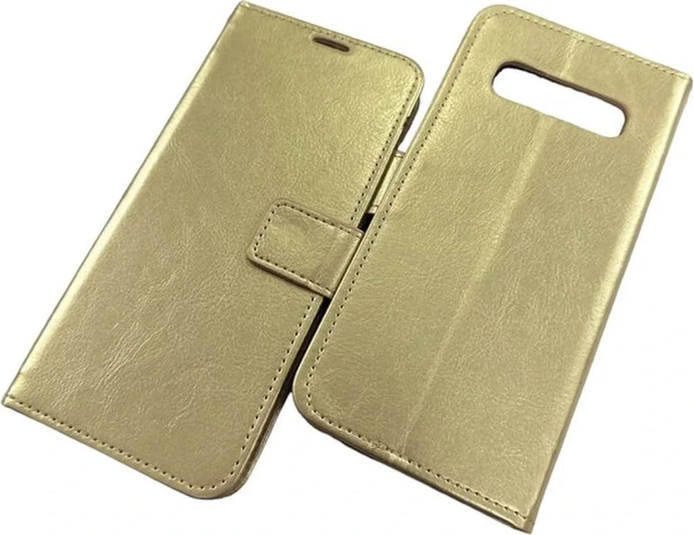 Samsung Galaxy S8 Plus Hoesjes – Portemonnee Hoes – Pasjeshouder – Magneetsluiting – Goud-Ilumina Benelux
