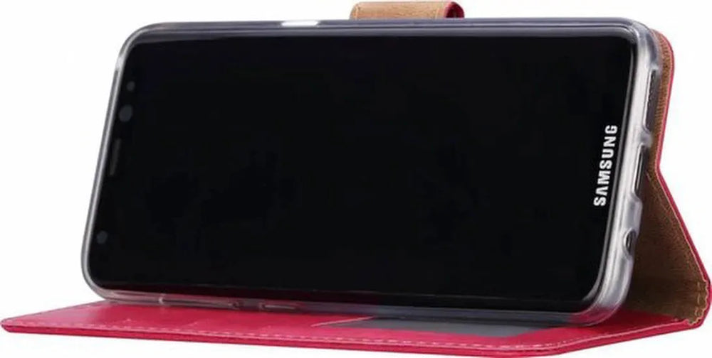 Samsung Galaxy S8 Plus Hoesjes – Portemonnee Hoes – Pasjeshouder – Magneetsluiting – Roze-Ilumina Benelux