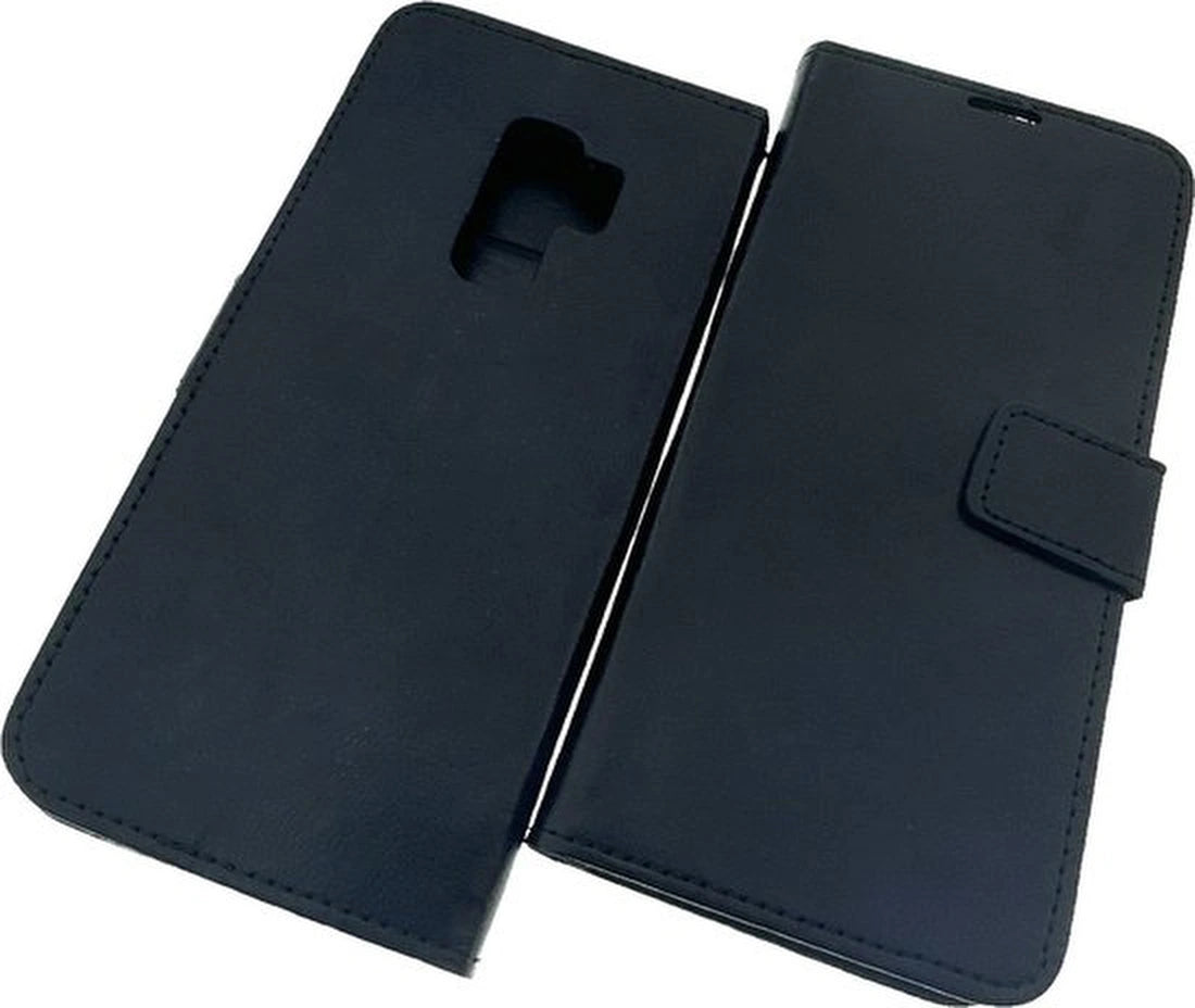 Samsung Galaxy A6 Plus 2018 Hoesjes – Portemonnee Hoes – Pasjeshouder – Magneetsluiting – Zwart