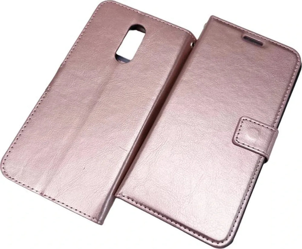 Nokia 3.2 Hoesjes – Bookcase Portemonnee Hoes – Pasjeshouder – Magneetsluiting – Roségoud-Ilumina Benelux