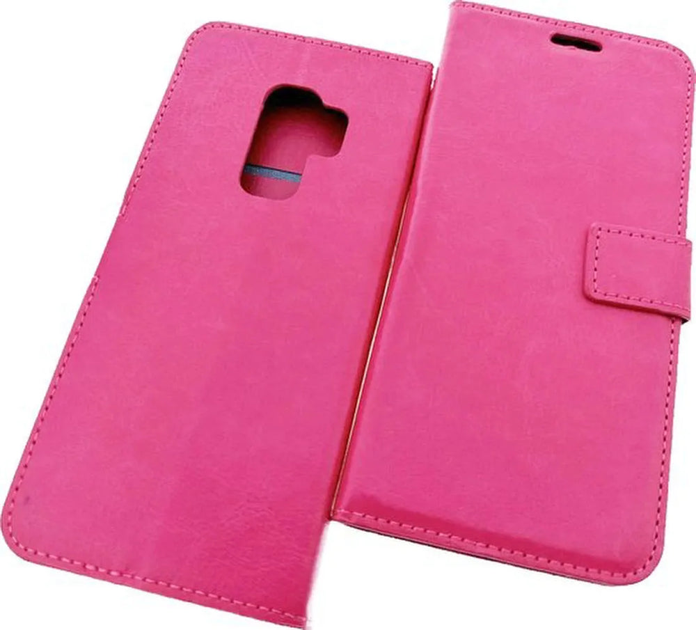 Samsung Galaxy A6 2018 Hoesjes – Portemonnee Hoes – Pasjeshouder – Magneetsluiting – Roze-Ilumina Benelux