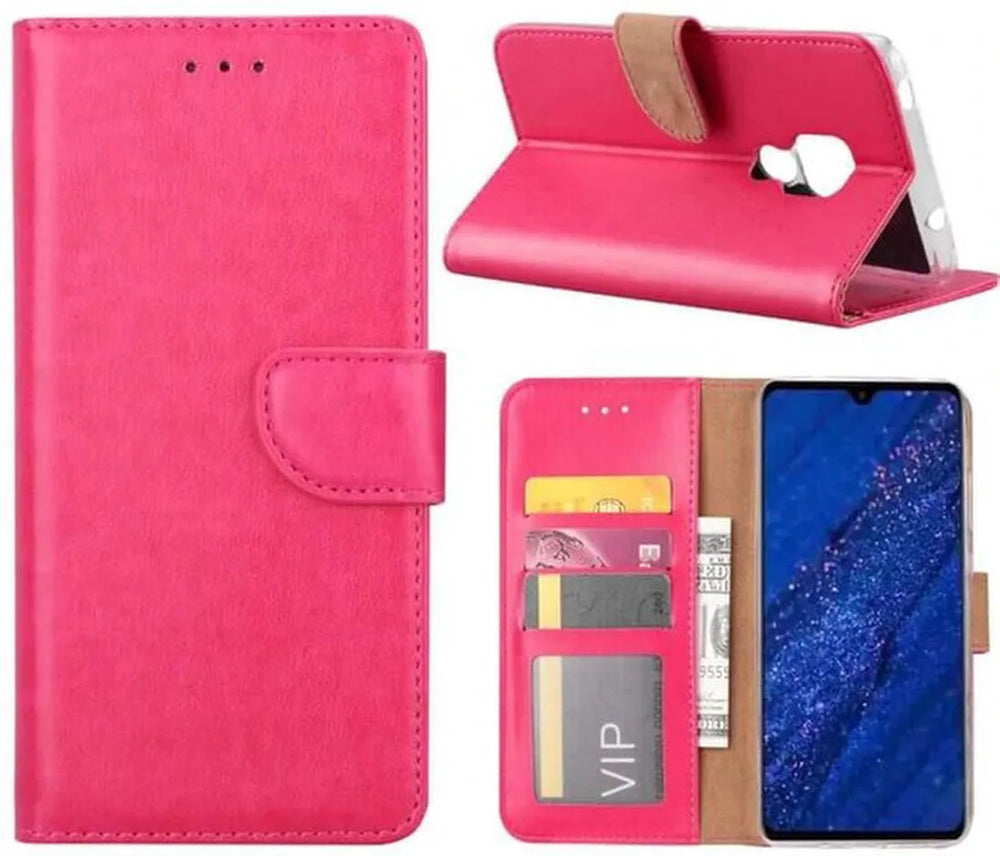 Huawei Mate 20 Lite Hoesjes – Portemonnee Hoes – Pasjeshouder – Magneetsluiting – Roze-Ilumina Benelux