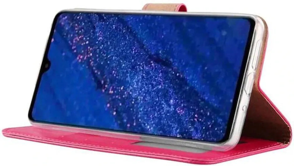 Huawei Mate 20 Lite Hoesjes – Portemonnee Hoes – Pasjeshouder – Magneetsluiting – Roze-Ilumina Benelux