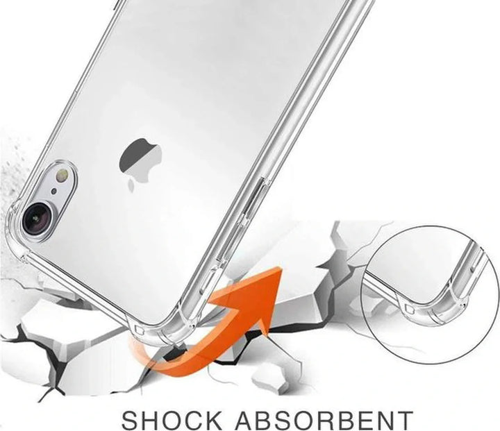 iPhone Xr Hoesjes – Hybride Backcover – Schokbestendig – 2x Gehard Glas Screenprotector – Transparant-Ilumina Benelux