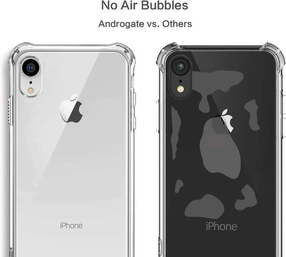 iPhone Xr Hoesjes – Hybride Backcover – Schokbestendig – 2x Gehard Glas Screenprotector – Transparant-Ilumina Benelux