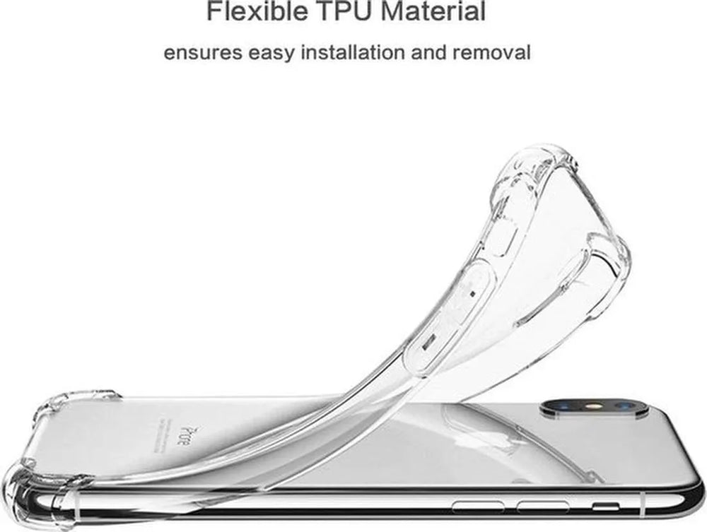 iPhone Xr Hoesjes – Hybride Backcover – Schokbestendig – 2x Gehard Glas Screenprotector – Transparant-Ilumina Benelux