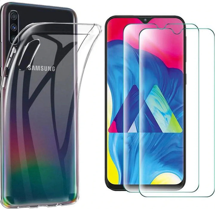 Samsung Galaxy A70 Hoesjes – Transparante TPU Siliconen Backcover – Soft Case – Inclusief 2x Screenprotector-Ilumina Benelux