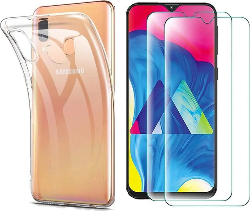 Samsung Galaxy A40 Hoesjes – Transparante TPU Siliconen Backcover – Soft Case – Inclusief 2x Screenprotector-Ilumina Benelux