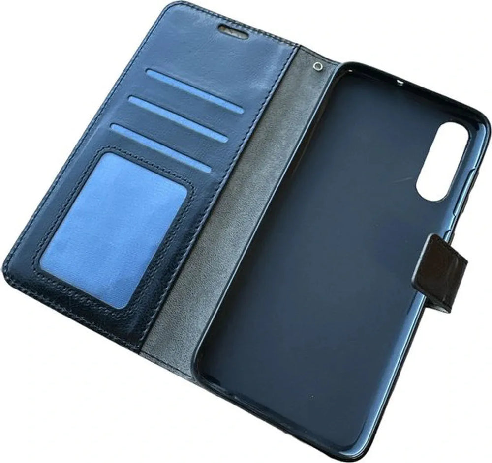 Huawei P30 Hoesjes – Bookcase Portemonnee Hoes – Pasjeshouder – Magneetsluiting – Zwart-Ilumina Benelux