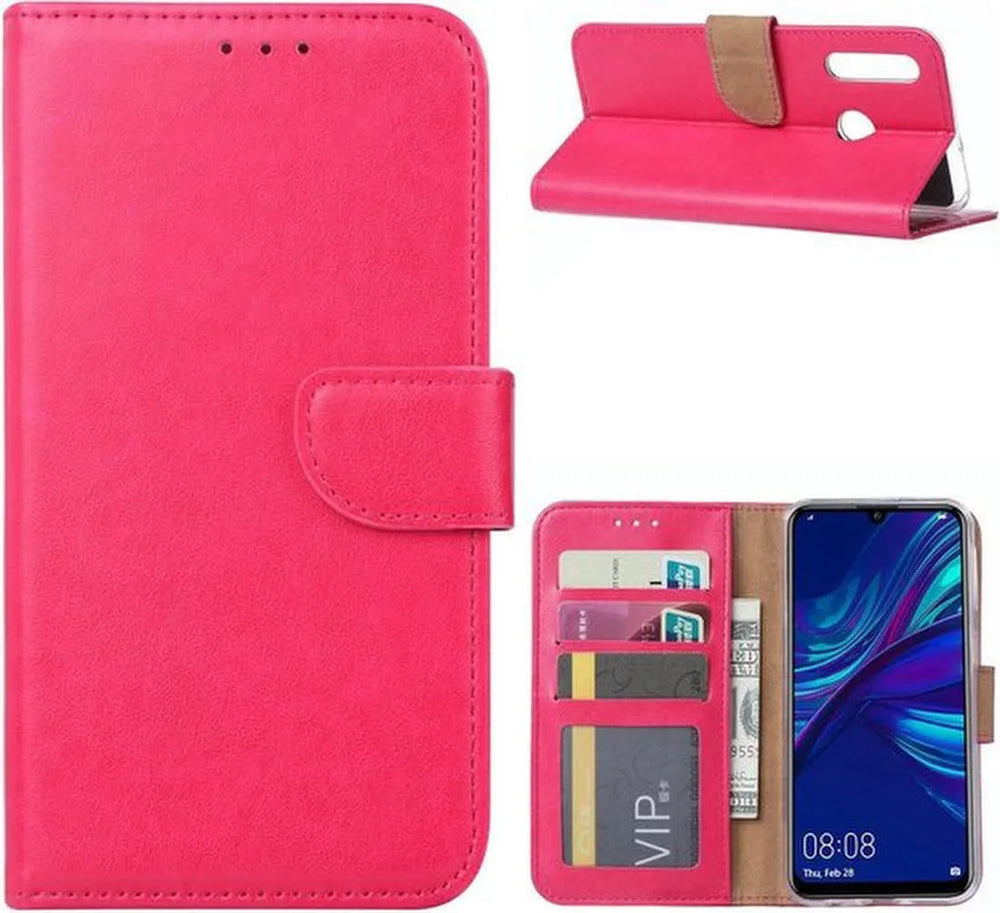 Huawei P Smart Plus 2019 Hoesjes – Portemonnee Hoes – Pasjeshouder – Magneetsluiting – Roze-Ilumina Benelux