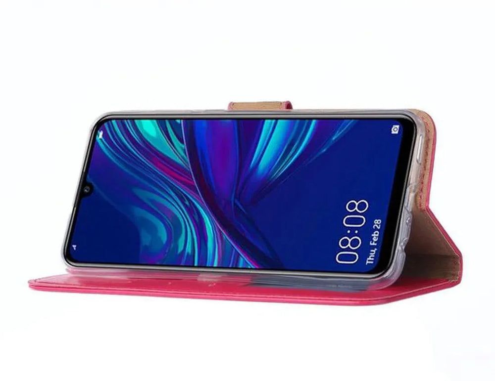 Huawei P Smart Plus 2019 Hoesjes – Portemonnee Hoes – Pasjeshouder – Magneetsluiting – Roze-Ilumina Benelux