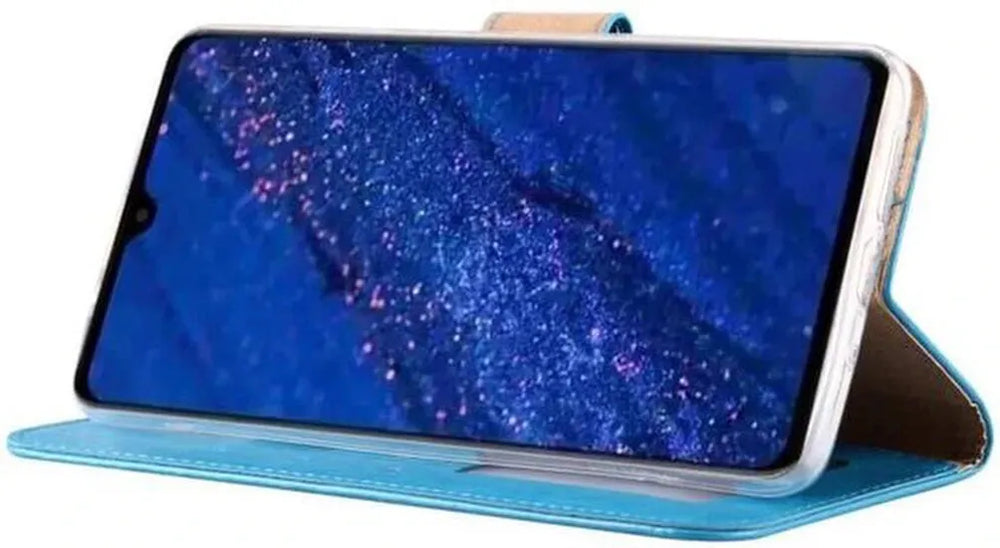 Huawei Mate 20 Lite Hoesjes – Bookcase Portemonnee Hoes – Pasjeshouder – Magneetsluiting – Turquoise-Ilumina Benelux