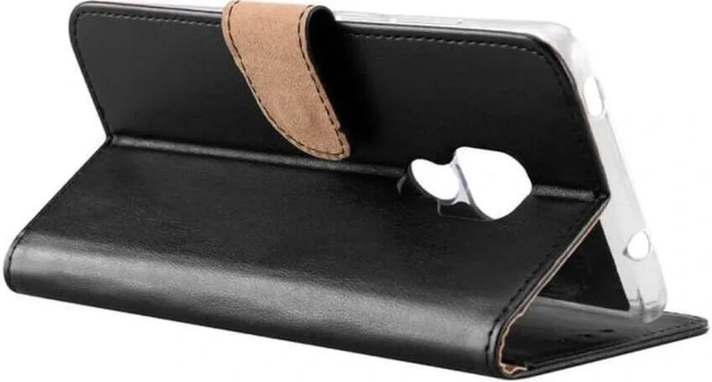 Huawei Mate 20 Hoesjes – Portemonnee Hoes – Bookcase – Pasjeshouder – Zwart-Ilumina Benelux