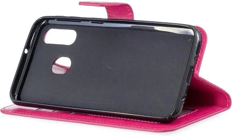 Huawei P30 Lite Hoesjes – Portemonnee Hoes – Pasjeshouder – Magneetsluiting – Roze-Ilumina Benelux