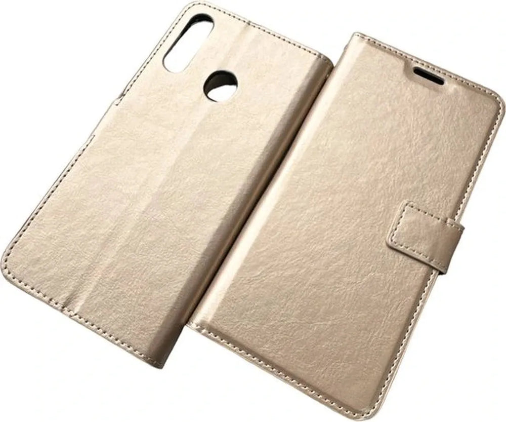 Huawei P30 Lite Hoesjes – Portemonnee Hoes – Pasjeshouder – Magneetsluiting – Goud-Ilumina Benelux