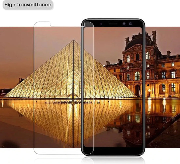 Samsung Galaxy J6 Plus 2018 Hoesjes – Transparante TPU Siliconen Backcover – 2x Screenprotector Gehard Glas – Anti-kras-Ilumina Benelux