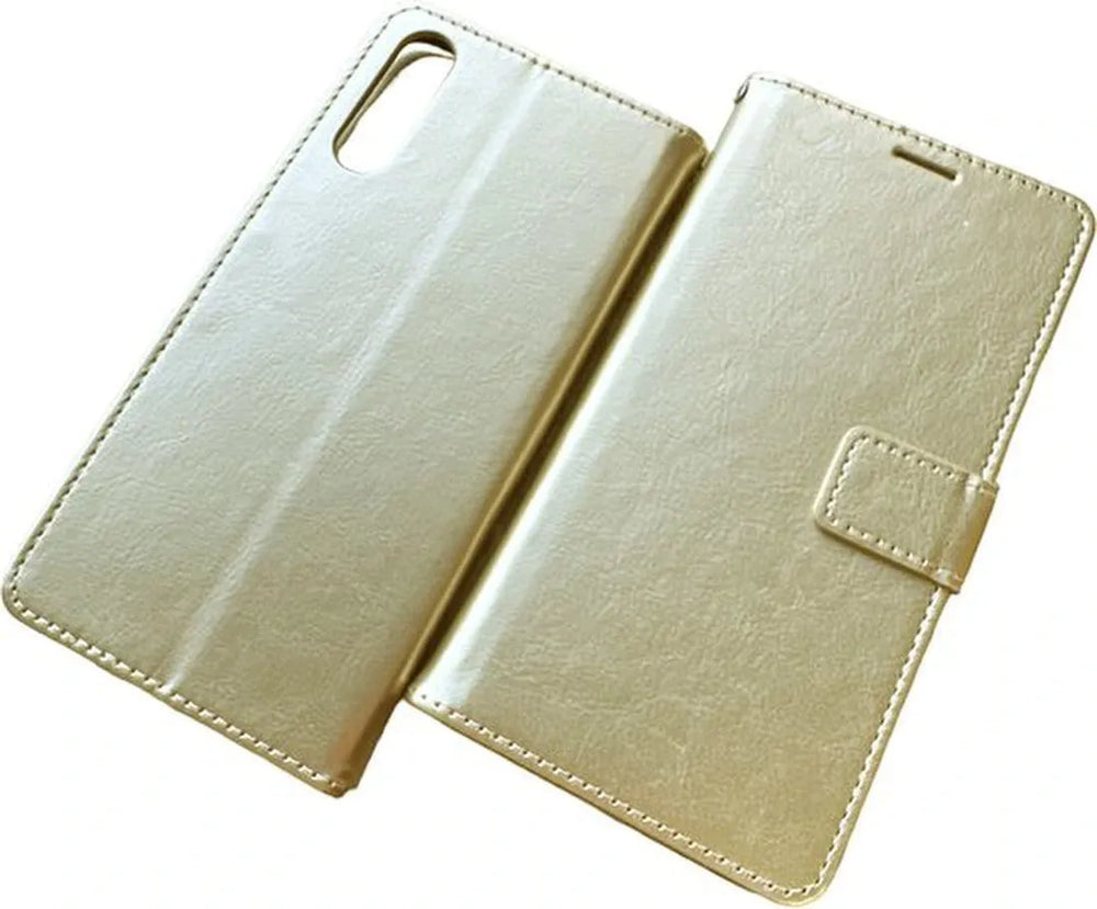 Huawei P30 Hoesjes – Portemonnee Hoes – Pasjeshouder – Magneetsluiting – Goud-Ilumina Benelux